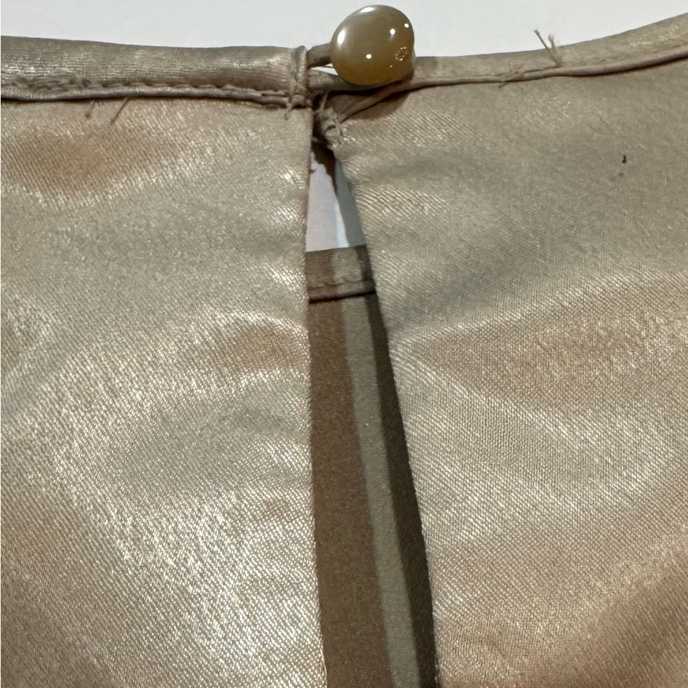 Kasper Satin Shell Top Sleeveless Champagne Cream XS - Picture 4 of 6